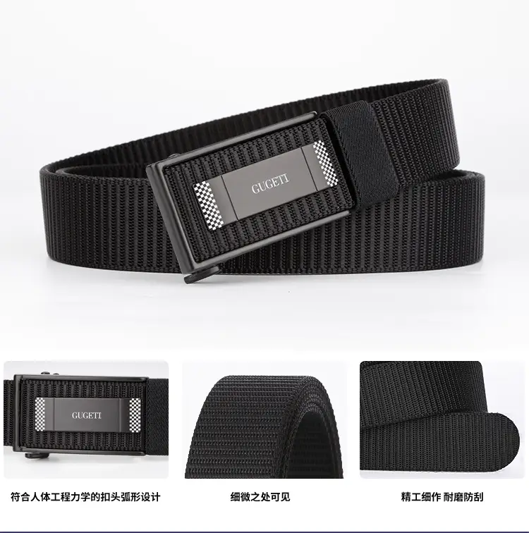 Men's Black Automatic Buckle Belt with Light — feature 14