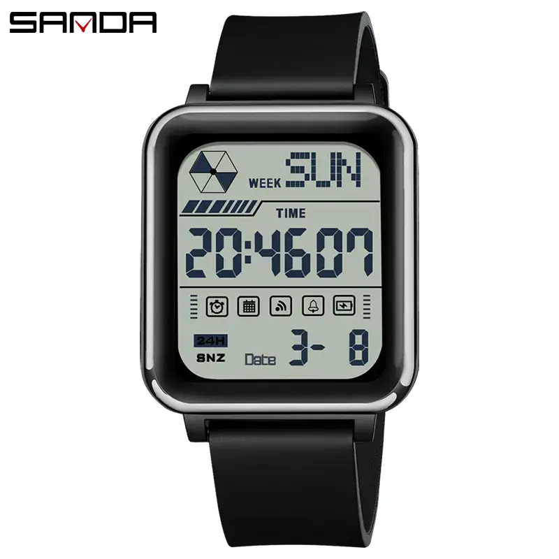 Sanda Digital Sports Watch for Men Women Waterproof Alarm Clock - Image 2