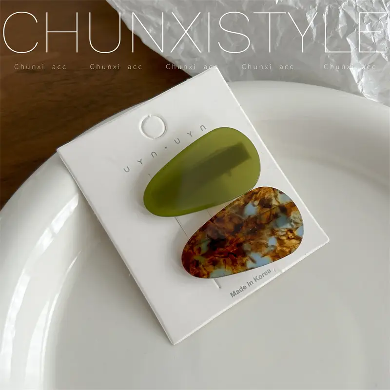 Chunix Style Acetate Hair Clips Set of 6 Colors - Image 3