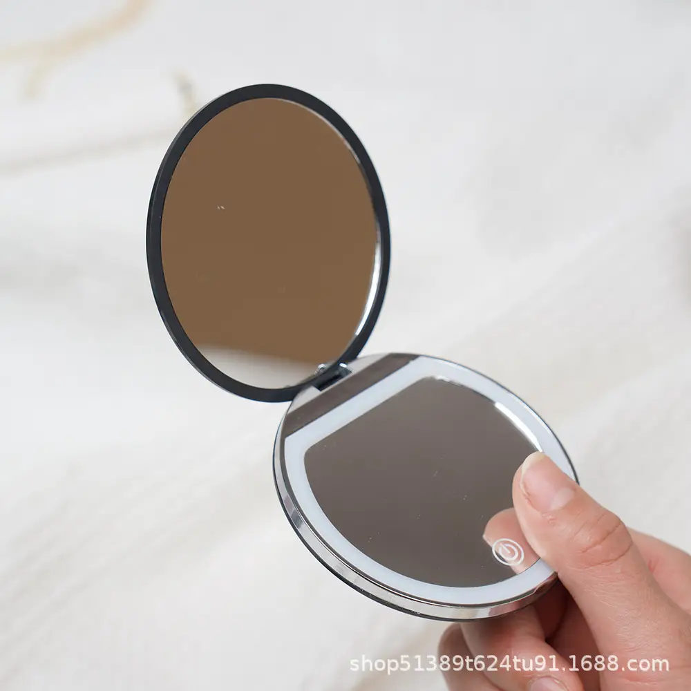 Portable LED Makeup Mirror with Light & USB Cable - Image 5