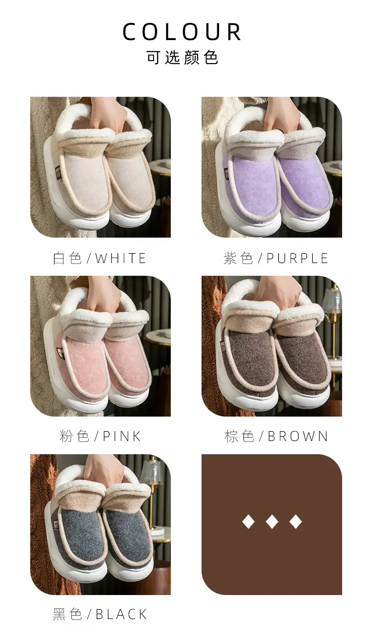 Women's Fleece Lined Warm Slippers Winter Grey — feature 6