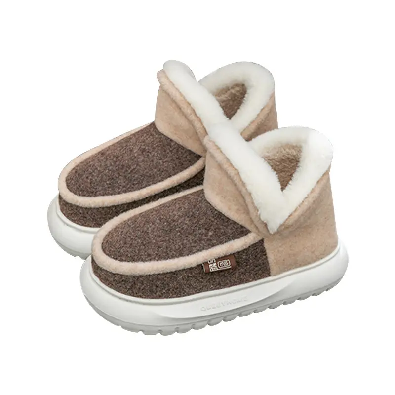 Women's Fleece Lined Warm Slippers Winter Grey