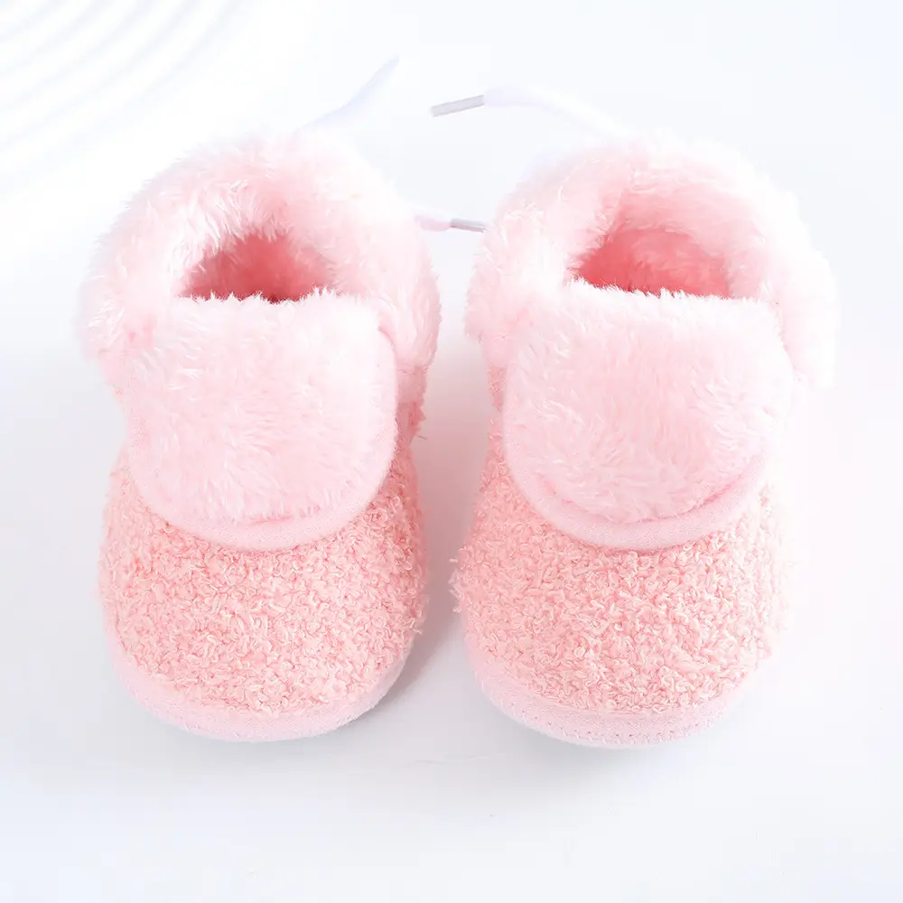 Newborn Fleece Lined Baby Shoes Blue 3-5-9 — feature 12
