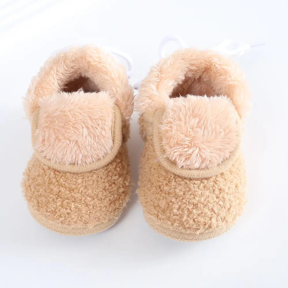 Newborn Fleece Lined Baby Shoes Blue 3-5-9 — feature 9