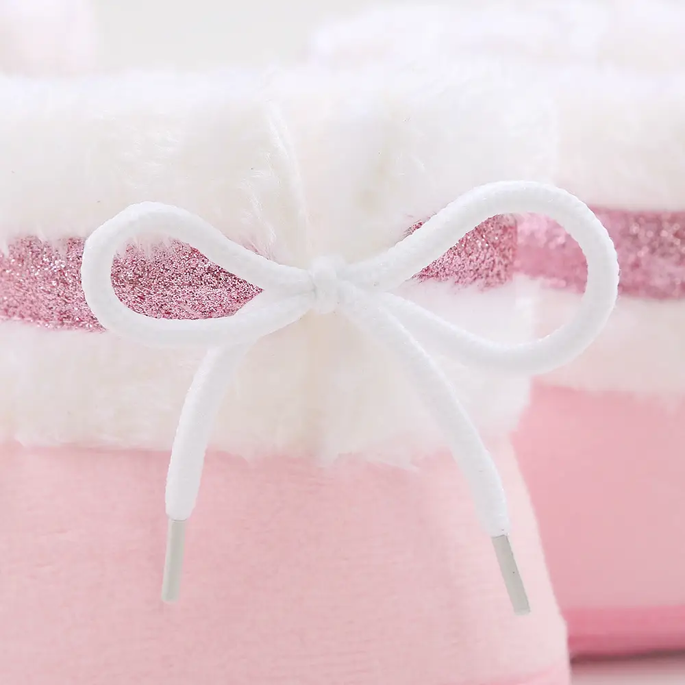 Newborn Fleece Lined Cartoon Baby Shoes Pink 0-1Yr — feature 16