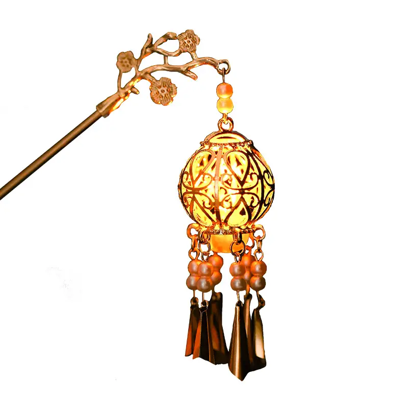 Luminous Metal Tassel Hairpin for Women