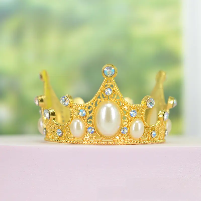 Pearl Crown Pet Headwear Amazon Cross-border Hot Selling Jewelry Birthday Holiday Decoration - Image 3