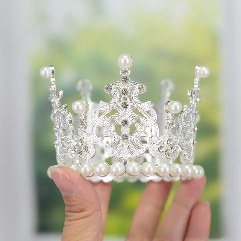 Pearl Crown Pet Headwear Amazon Cross-border Hot Selling Jewelry Birthday Holiday Decoration - Image 6