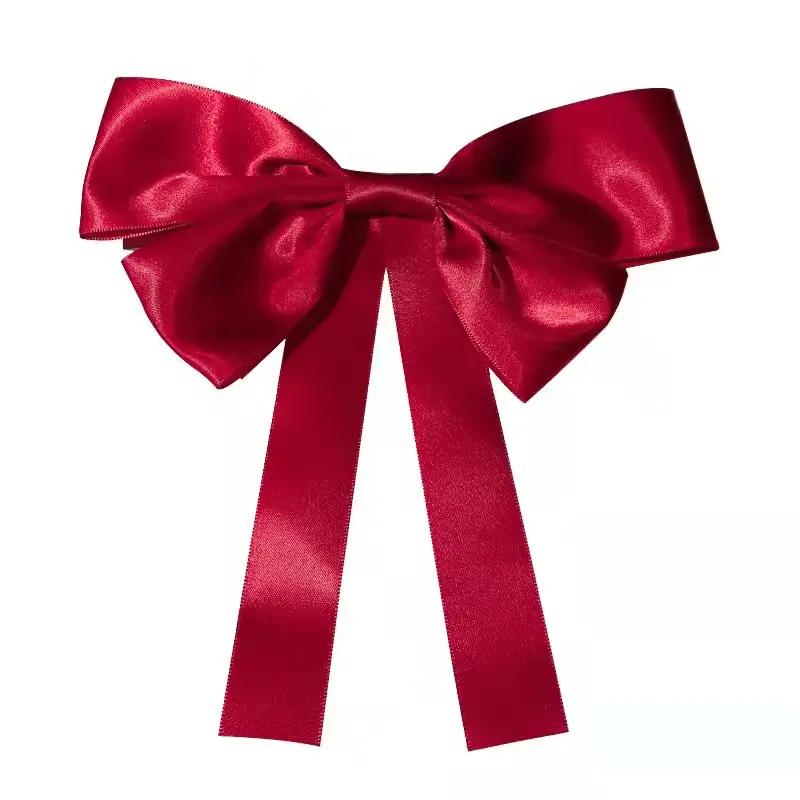 Red Bow Headband for Women Spring Clip Hair Accessory - Image 2