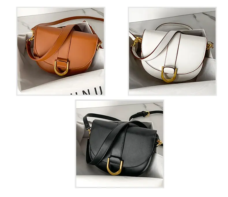 Women's Black Shoulder Bag with Gold Clasp 2022 — feature 4
