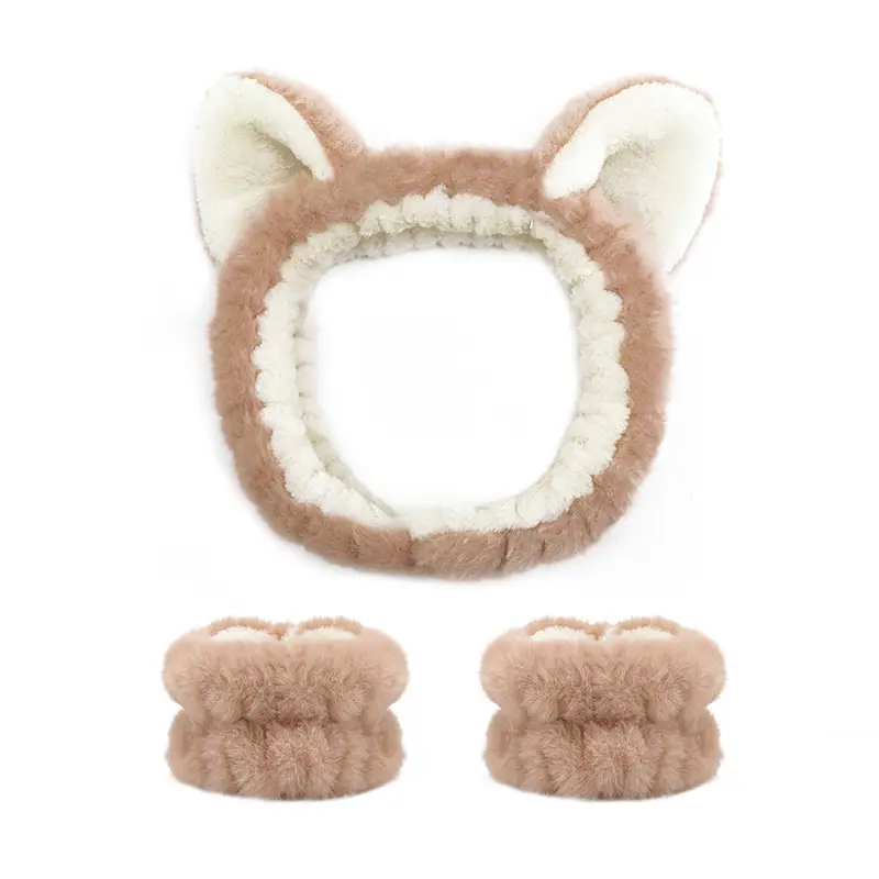 Cat Ear khaki/1 hair band +2 wristbands