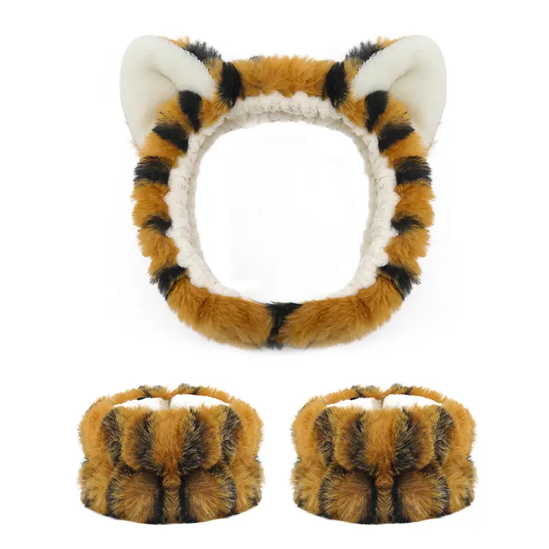 Tiger yellow/1 hair band +2 wristbands