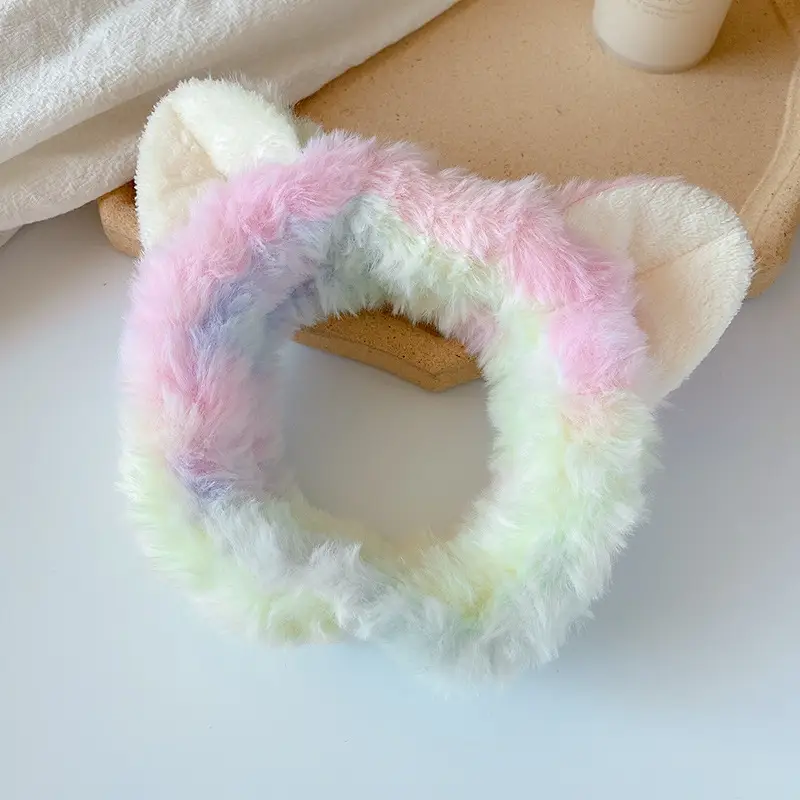 Plush Bear Ears Wrist Strap Face Wash Hair Band Set - Image 17