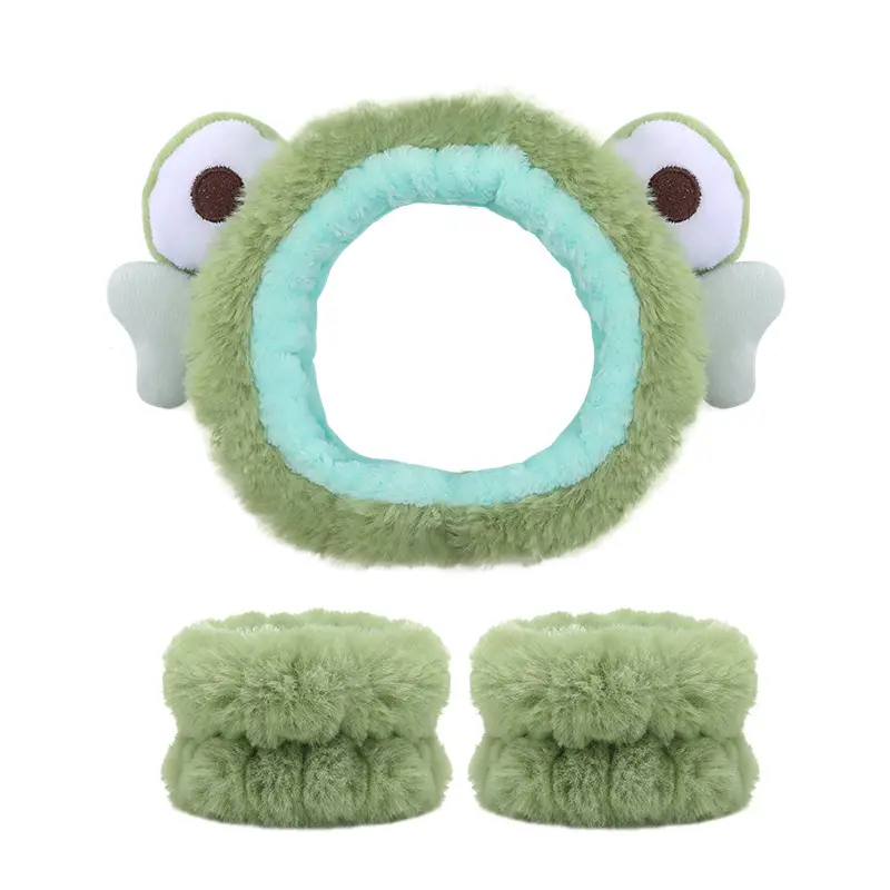 Plush Bear Ears Wrist Strap Face Wash Hair Band Set - Image 22