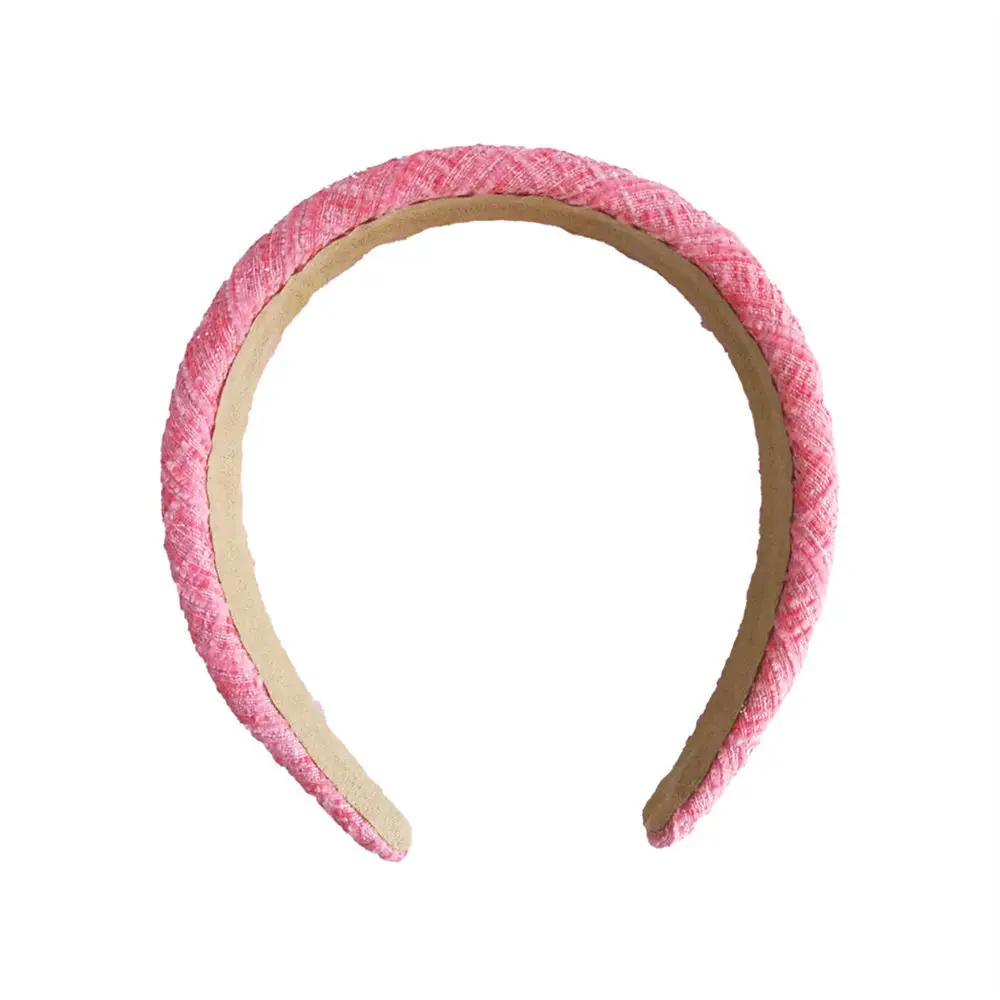 Rose Pink Sponge Wide Brim Headband for Girls - Image 7