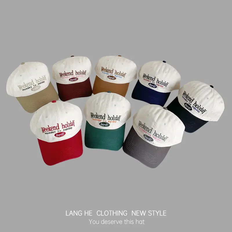 Weekend Holiday Letter Embroidered Baseball Cap Men Women