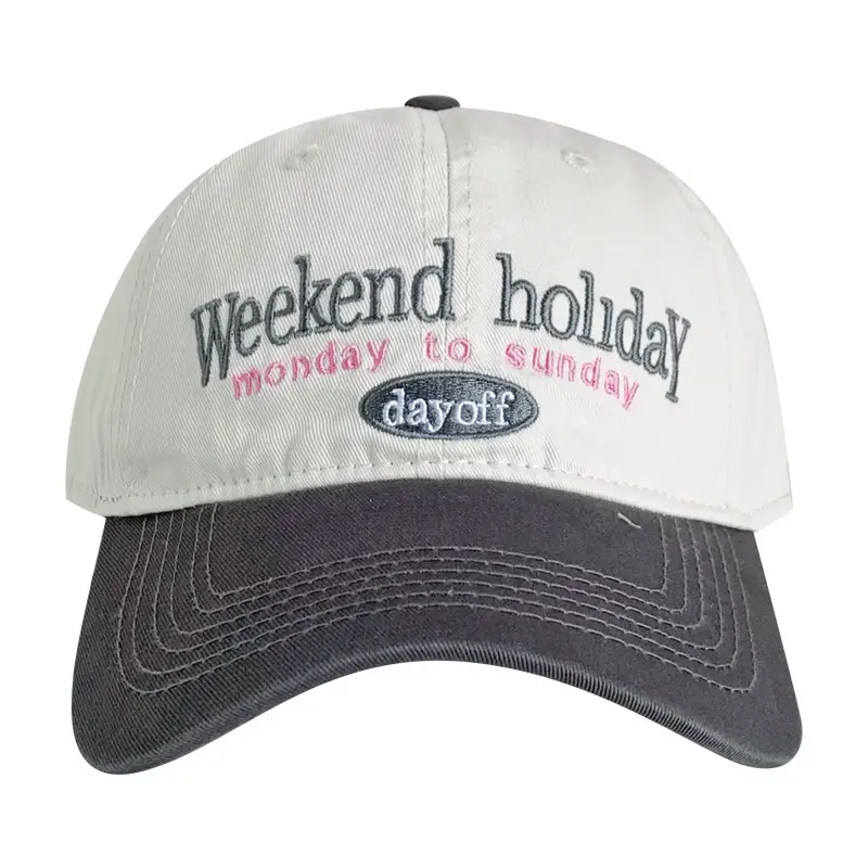 Weekend Holiday Letter Embroidered Baseball Cap Men Women