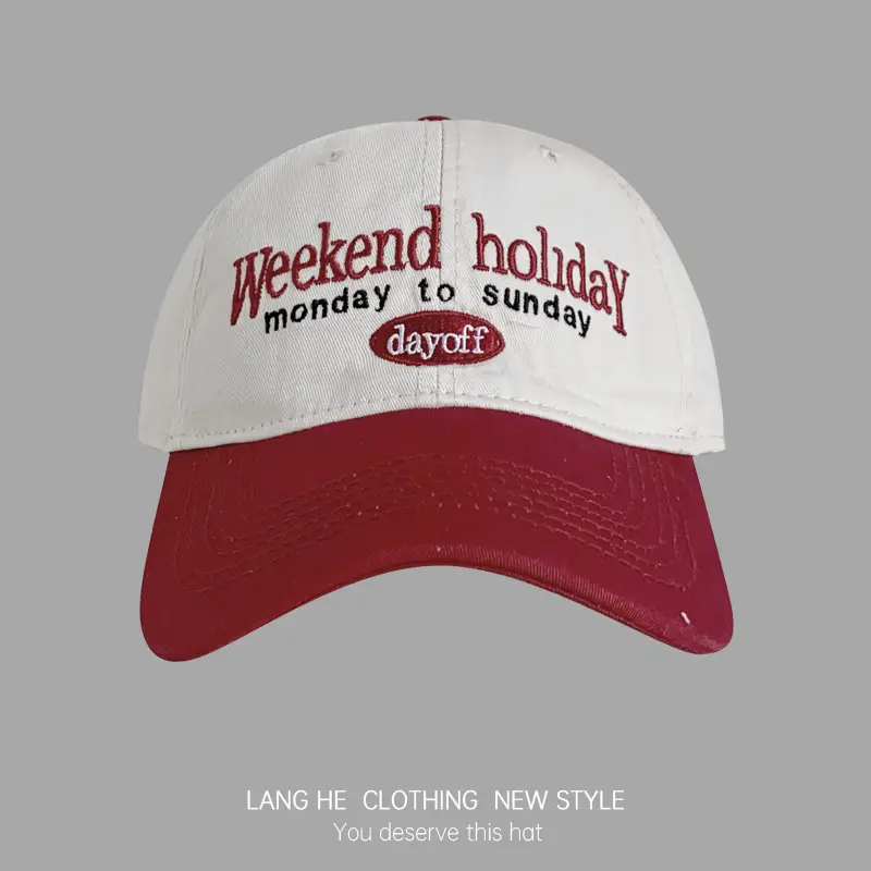Weekend Holiday Letter Embroidered Baseball Cap Men Women