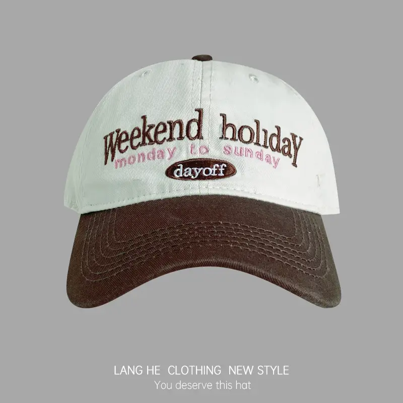 Weekend Holiday Letter Embroidered Baseball Cap Men Women