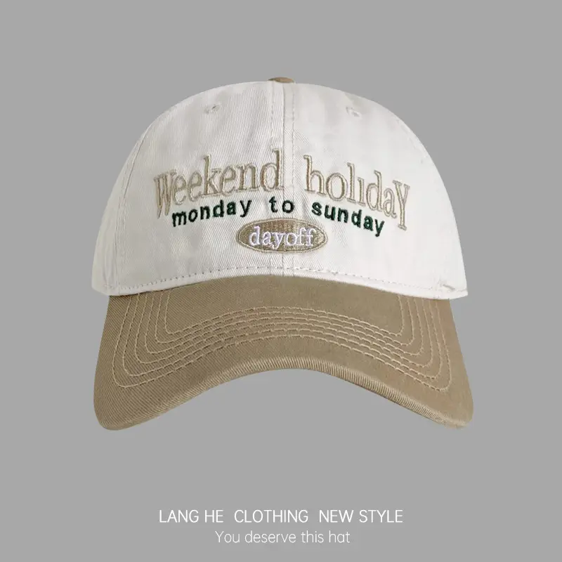 Weekend Holiday Letter Embroidered Baseball Cap Men Women