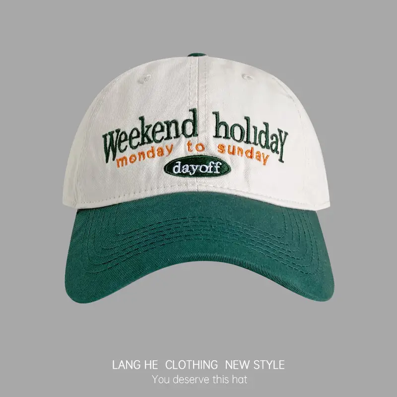 Weekend Holiday Letter Embroidered Baseball Cap Men Women