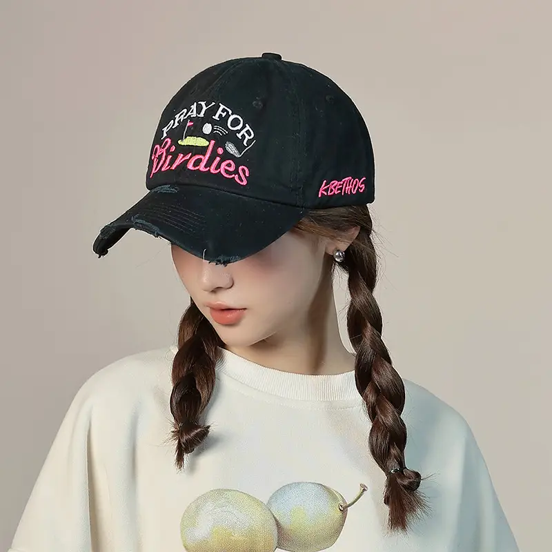 Pray For Birds Teal Ripped Cap - Image 10