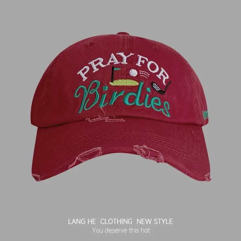Pray For Birds Teal Ripped Cap - Image 3