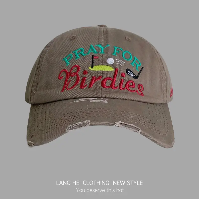 Pray For Birds Teal Ripped Cap - Image 7
