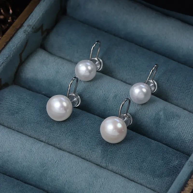 New Vintage Pearl Earrings S925 Silver