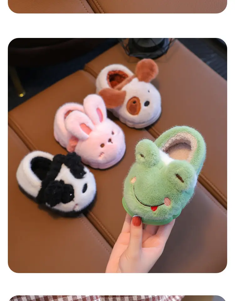 Children's Cotton Slippers Winter Warm Thickened Boys and Girls Children Indoor and Outdoor Mao Mao Shoes Home Baby Bag with Cotton Shoes — feature 16