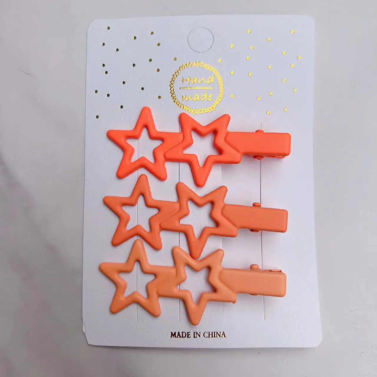 Star Hairpin Set of 2 Pink and Red, Durable, Stylish, Kids Hair Accessories - Image 5