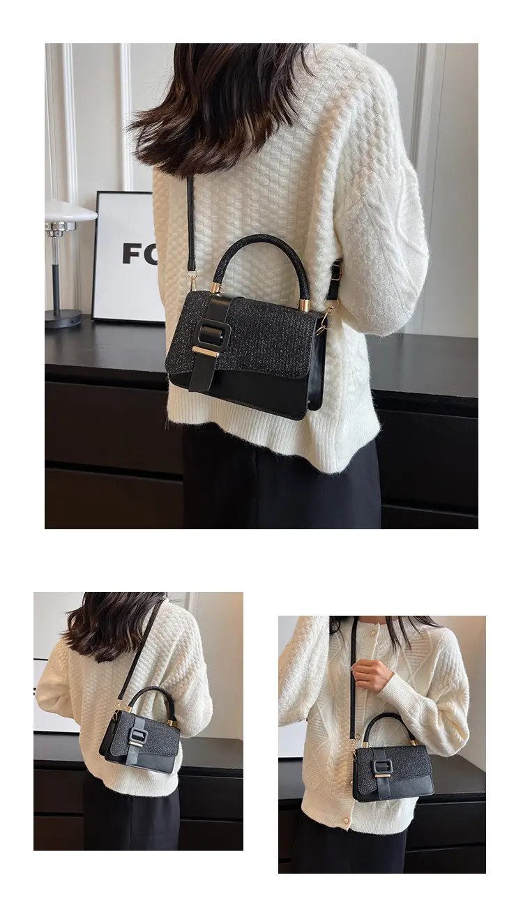 Pink Leather Stone Pattern Shoulder Bag for Women — feature 11