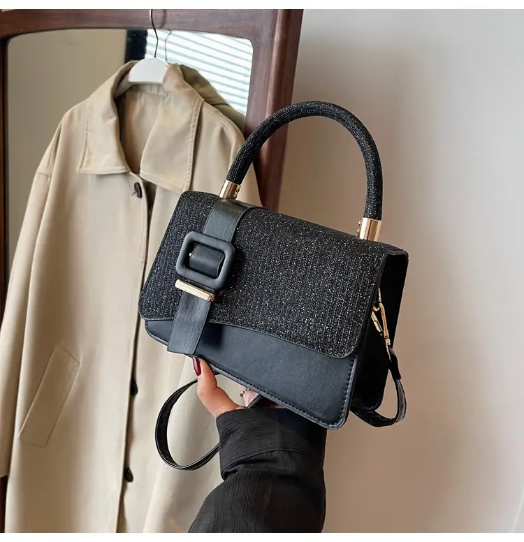 Pink Leather Stone Pattern Shoulder Bag for Women — feature 13
