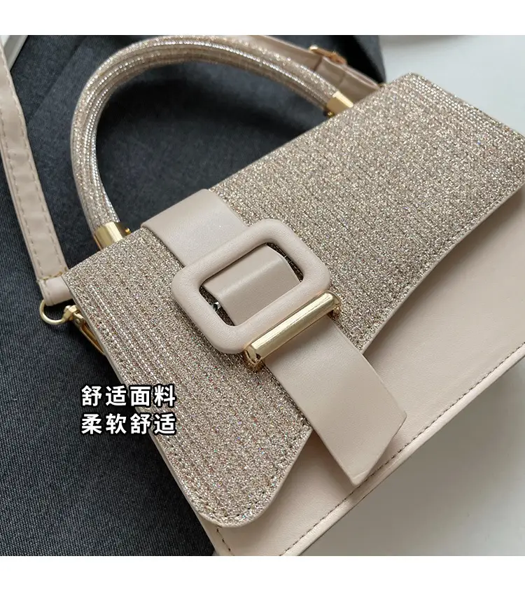 Pink Leather Stone Pattern Shoulder Bag for Women — feature 3