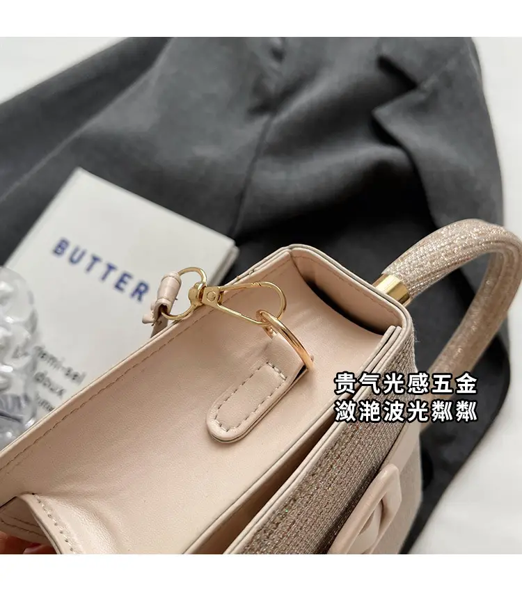 Pink Leather Stone Pattern Shoulder Bag for Women — feature 5
