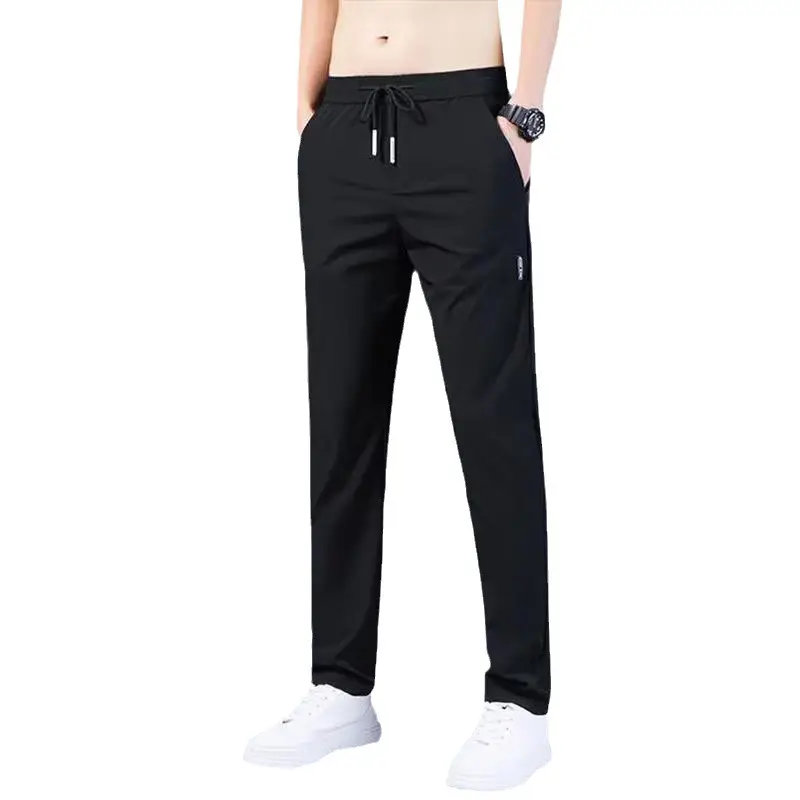 Men Fleece Lined Straight Pants Plus Size Grey - Image 11