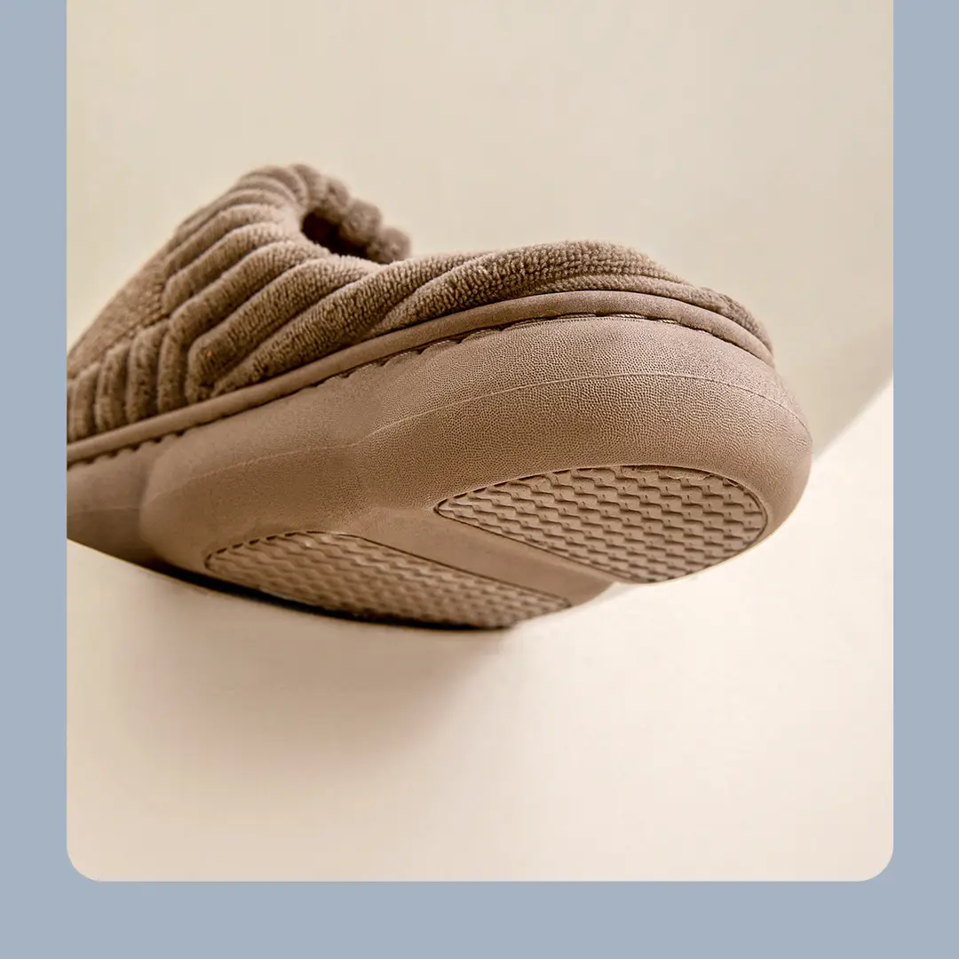 Lidani extra large size cotton slippers men's autumn and winter indoor home non-slip 2023 new couple wool slippers men — feature 11