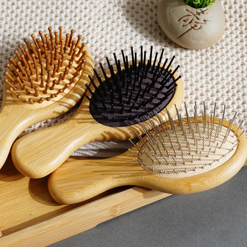 Bamboo Scalp Massage Comb with Steel Needle - Image 6