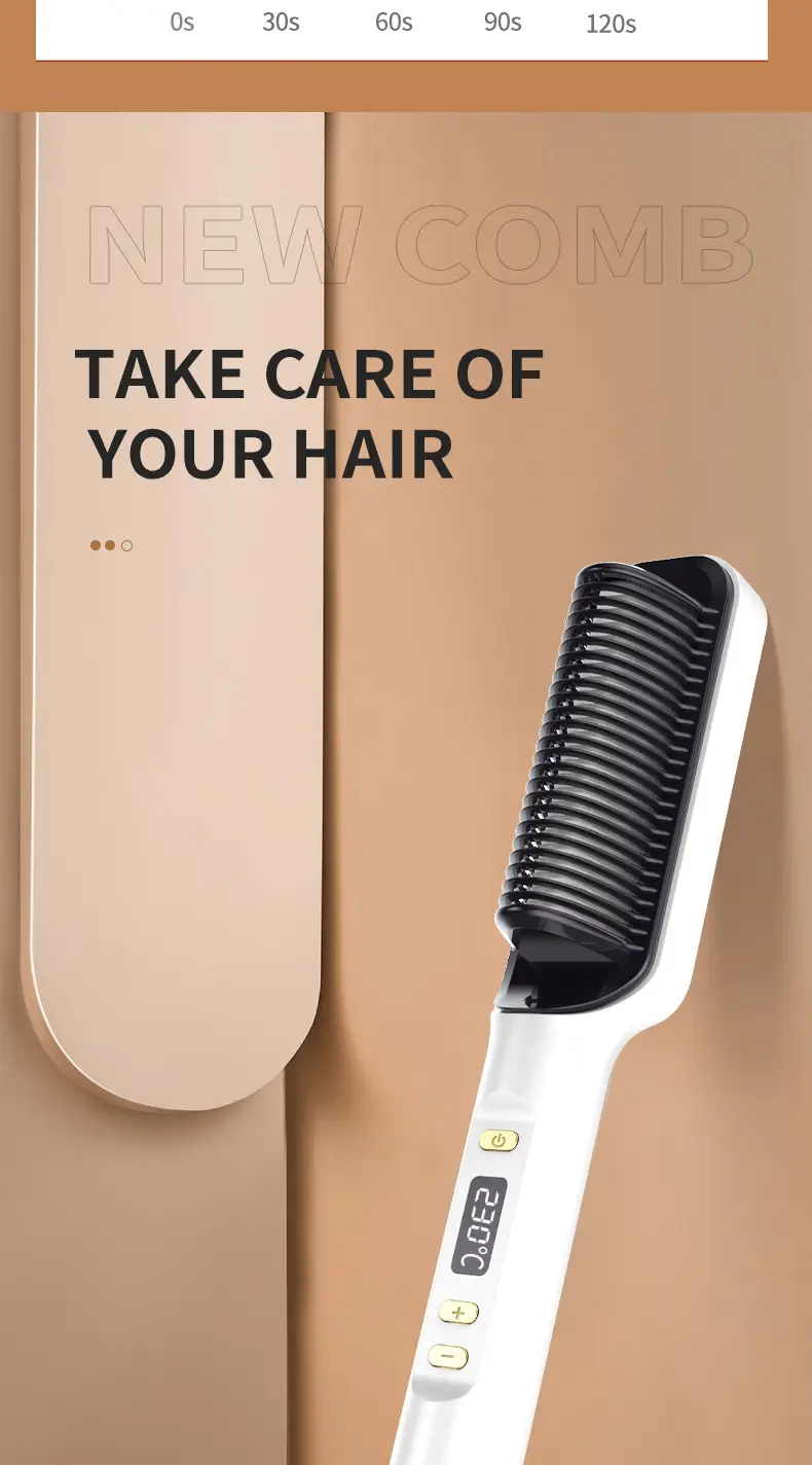 Lcd Direct Electric Hair Comb Negative Ion Curling Dual-Purpose Lazy Curling Iron Hair Device Cross-Border Electric Plug-In Hair Care — feature 12