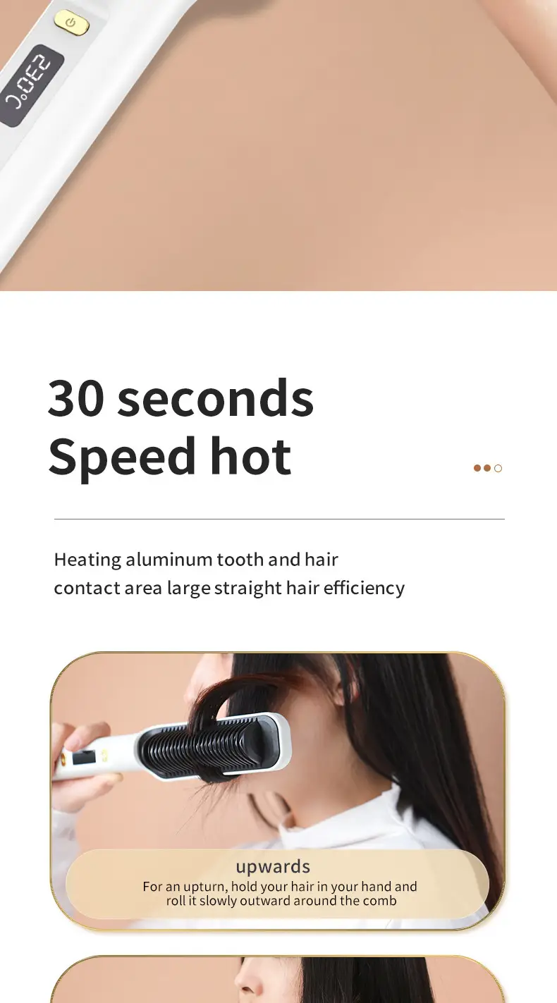 Lcd Direct Electric Hair Comb Negative Ion Curling Dual-Purpose Lazy Curling Iron Hair Device Cross-Border Electric Plug-In Hair Care — feature 14