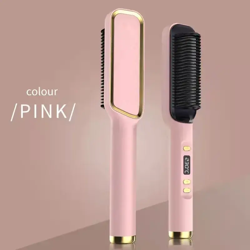 Lcd Direct Electric Hair Comb Negative Ion Curling Dual-Purpose Lazy Curling Iron Hair Device Cross-Border Electric Plug-In Hair Care - Image 10