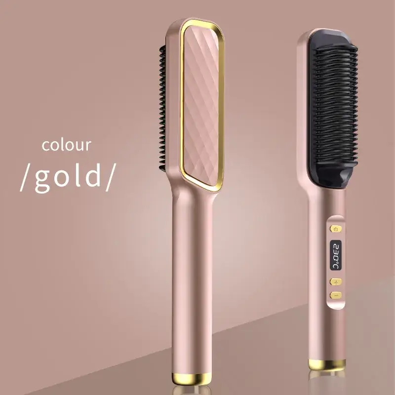 Lcd Direct Electric Hair Comb Negative Ion Curling Dual-Purpose Lazy Curling Iron Hair Device Cross-Border Electric Plug-In Hair Care - Image 11