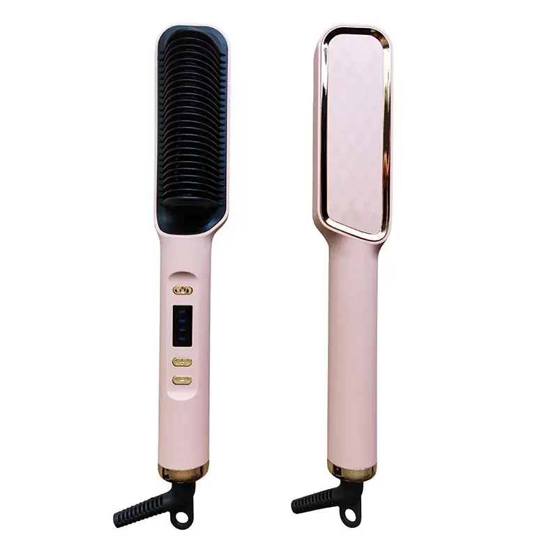 Lcd Direct Electric Hair Comb Negative Ion Curling Dual-Purpose Lazy Curling Iron Hair Device Cross-Border Electric Plug-In Hair Care - Image 4