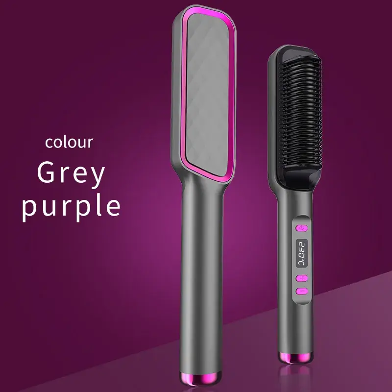 Lcd Direct Electric Hair Comb Negative Ion Curling Dual-Purpose Lazy Curling Iron Hair Device Cross-Border Electric Plug-In Hair Care - Image 8