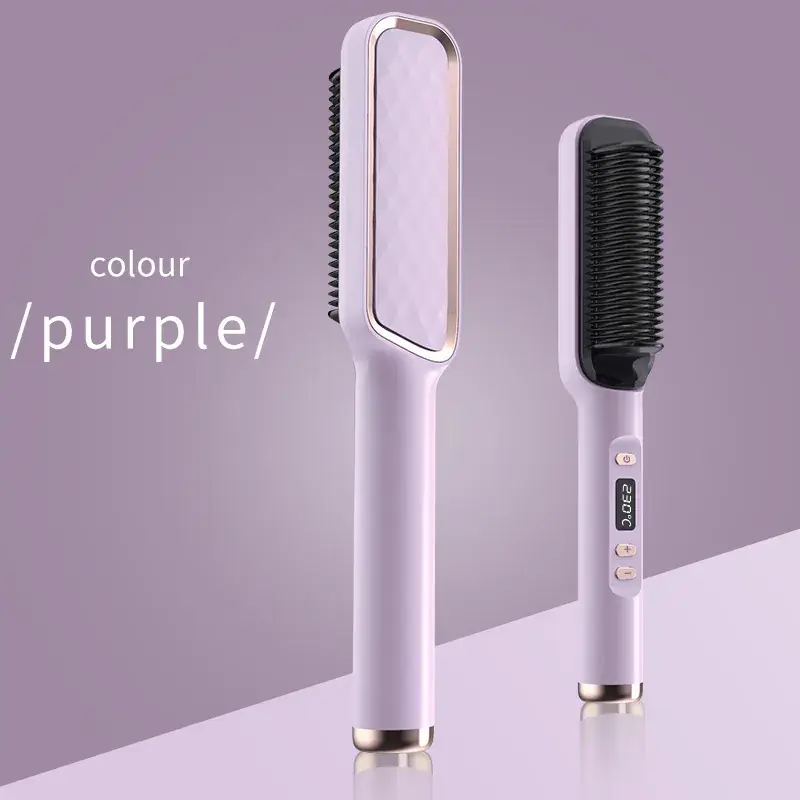Lcd Direct Electric Hair Comb Negative Ion Curling Dual-Purpose Lazy Curling Iron Hair Device Cross-Border Electric Plug-In Hair Care - Image 9