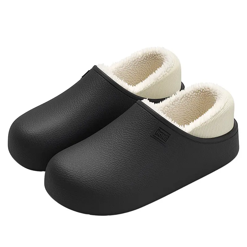 Eva Waterproof Cotton Slippers with Heel for Women, Winter Indoor Home Use, Men's Plush Slippers with a Soft Cushioning Feel, Wholesale for Men - Image 9