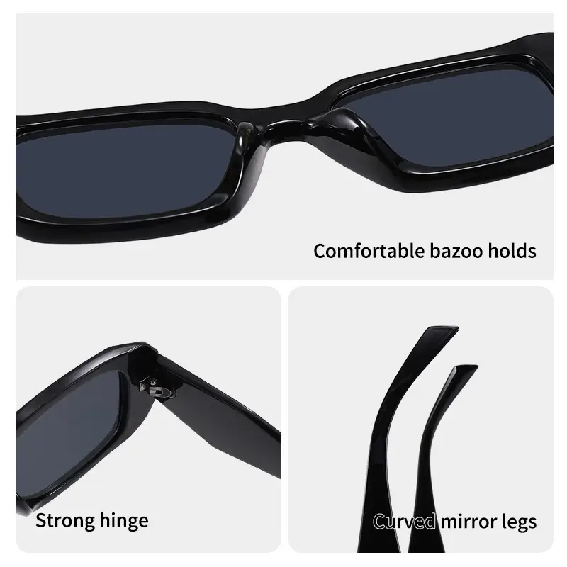 Kids UV-Proof Sunglasses Black Small Frame - Image 4