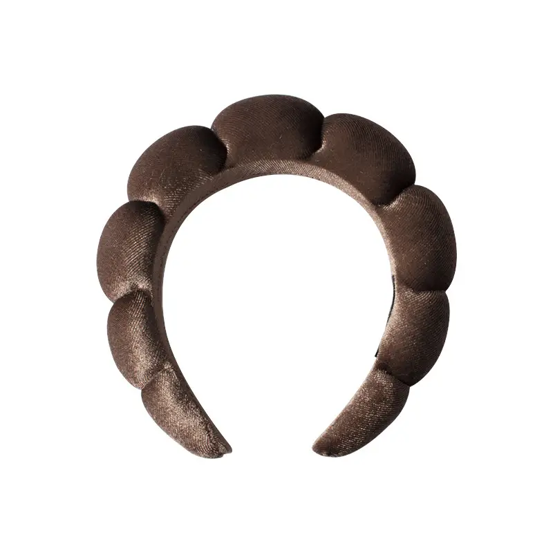 Sponge Hair Band Gold Velvet Three Piece Set — feature 17