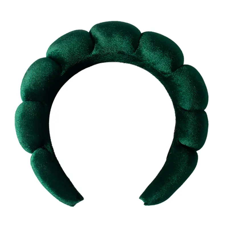 Sponge Hair Band Gold Velvet Three Piece Set - Image 10