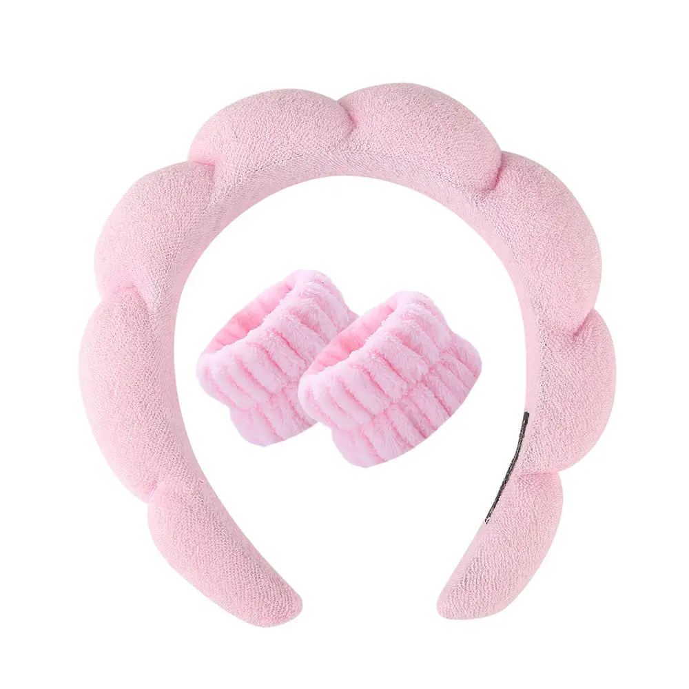Sponge Hair Band Gold Velvet Three Piece Set - Image 26